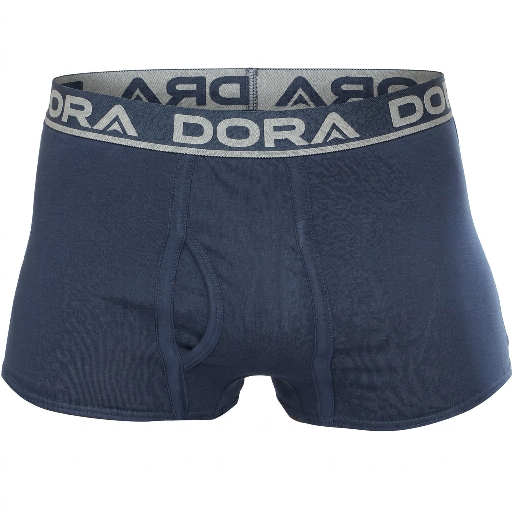DORA Men Cotton Mini Trunks (Pack of 5) Soft Breathable Innerwear for Men | Concealed Elastic Waistband | Fly Open Design | Comfortable Underwear