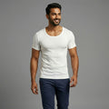 DORA Mens Cotton Trend Half Sleeves Vest | Vest for Men | T Shirt Style Baniyan | Combed Cotton | Round Neck | White | Pack of 5