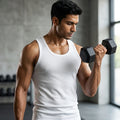 DORA Men's Cotton Ribco Tank Top Style 1607 (Pack of 5) White