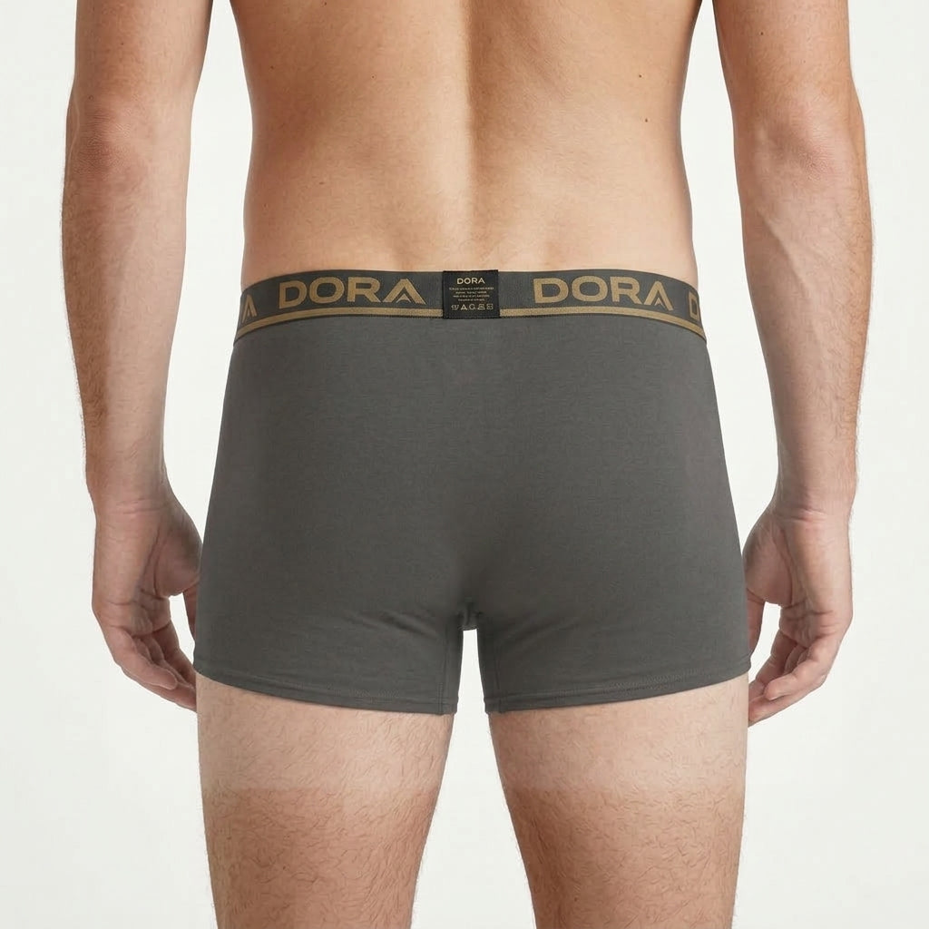 DORA Men Cotton Mini Trunks (Pack of 5) Soft Breathable Innerwear for Men | Concealed Elastic Waistband | Fly Open Design | Comfortable Underwear