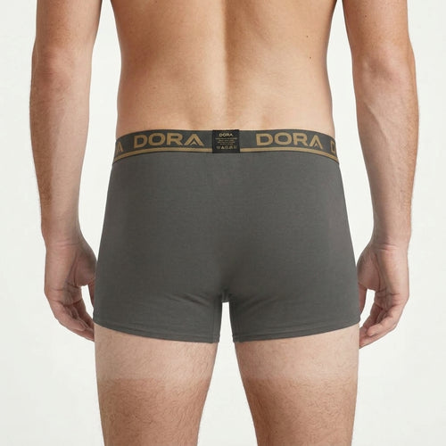 DORA Men Cotton Mini Trunks (Pack of 5) Soft Breathable Innerwear for Men | Concealed Elastic Waistband | Fly Open Design | Comfortable Underwear