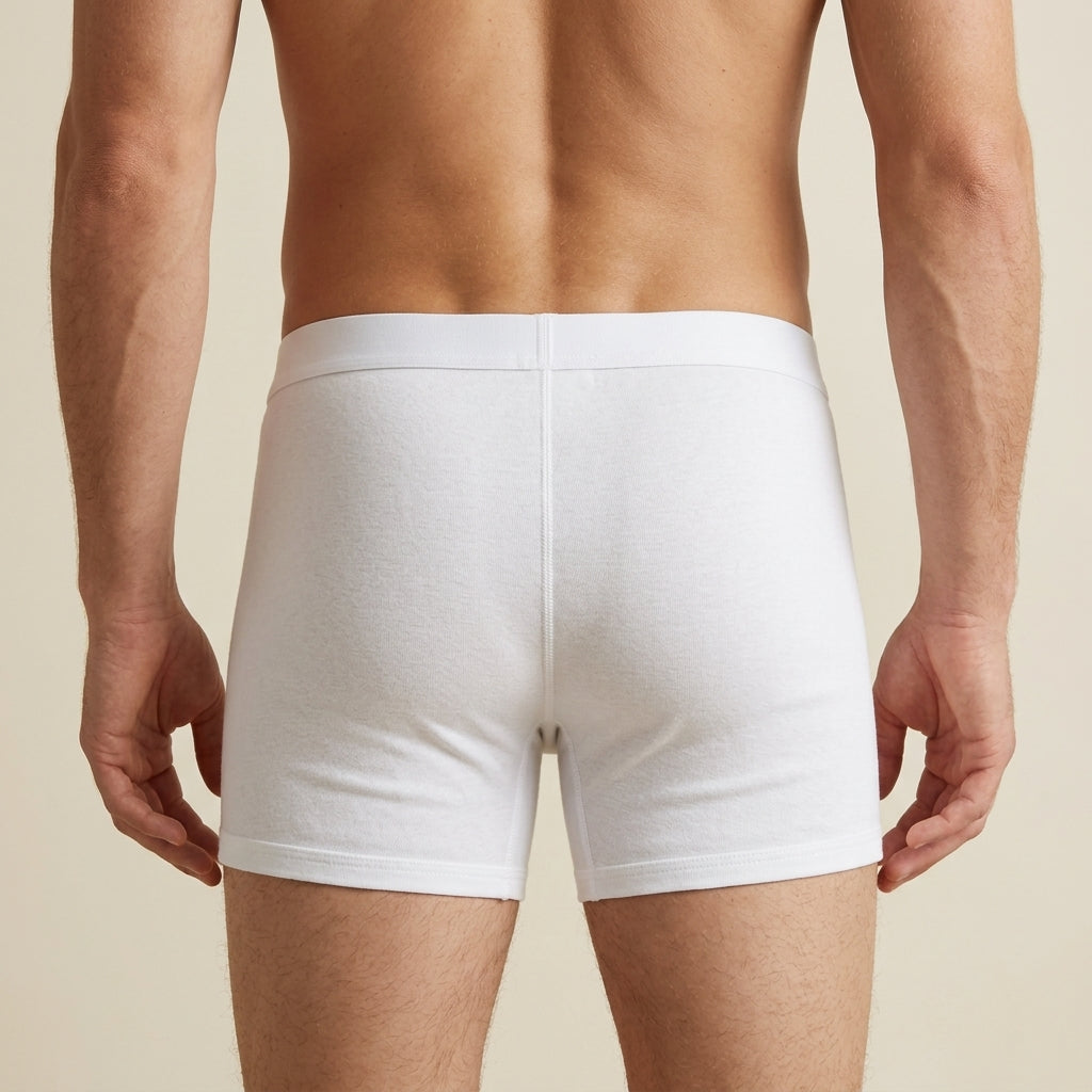 DORA Men's Cotton Trunk (Pack of 5) 100% Cotton Single Rib Fabric | Lycra Waistband | Heavy GSM Innerwear | Soft Breathable Material | Shape Retention | Comfortable Daily Wear | White