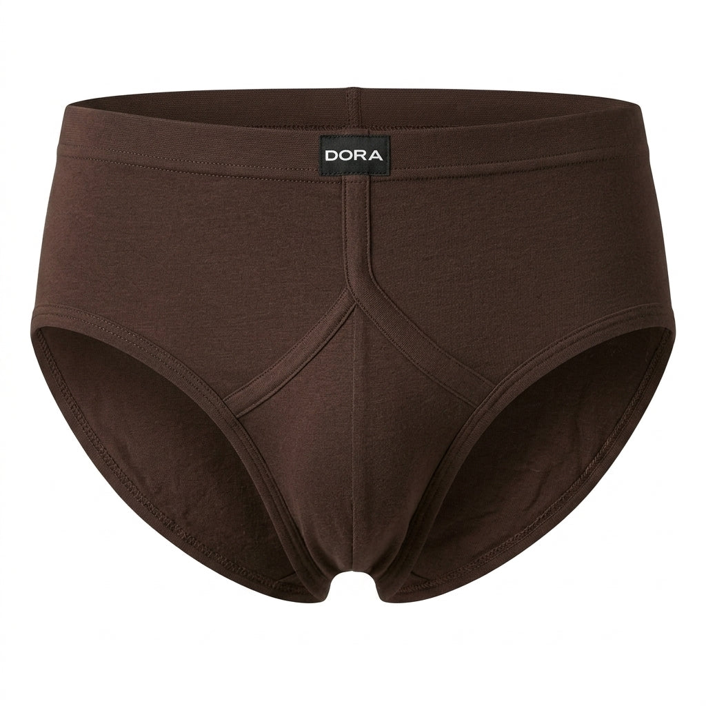 DORA Men's Cotton Briefs (Pack of 5) High Rise Full Coverage Innerwear | Soft Cotton Fabric | Concealed Elastic Waistband | Durable Shape Retention | Comfortable (Multi-Colour)