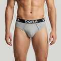 DORA Mens Cotton Brief (Pack of 5) Cotton Innerwear for Men | Elastic Waistband Underwear | Breathable Fabric Briefs for Men | Regular Fit Undergarments