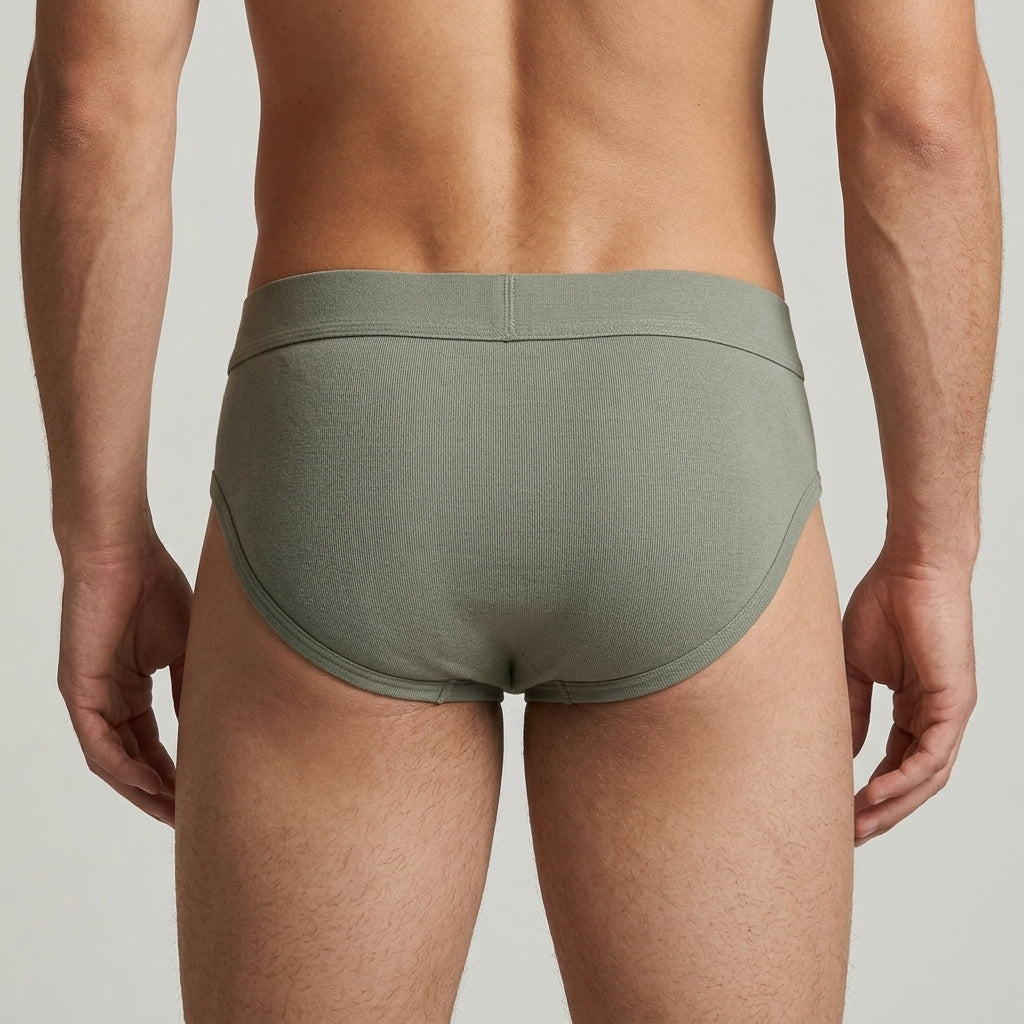 DORA Men's Cotton Lycra Waistband Briefs (Pack of 5) 100% Cotton Single Rib Fabric | High Rise Full Coverage Fit | Heavy GSM Durable Innerwear | Sweat Absorbent | Shape Retention | Assorted Colors