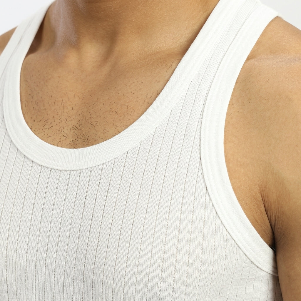 DORA Men's Cotton Classic Jacquard Designer Vest Style 1301 (Pack of 5) White