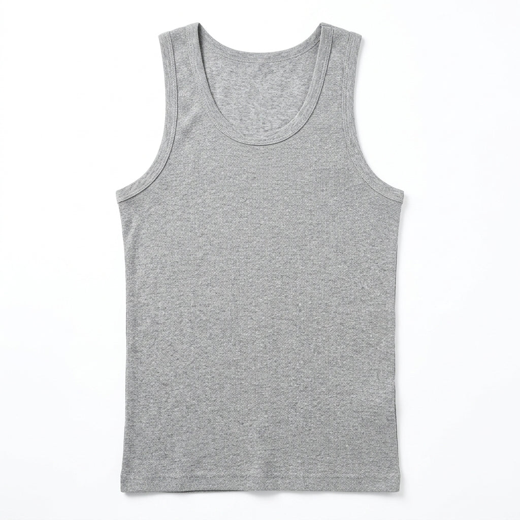 DORA Men's Cotton Ribco Tank Top Style 1607 (Pack of 5) Greymelange
