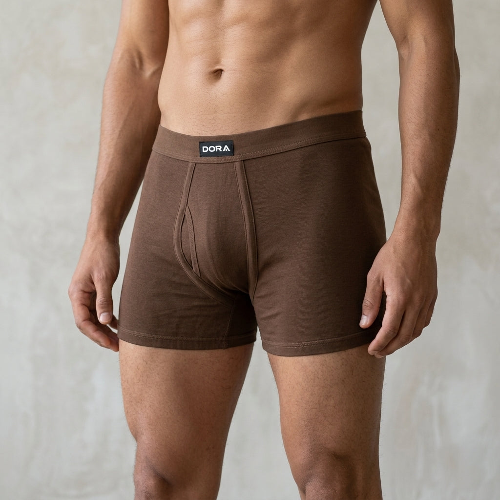 DORA Men's Cotton Trunk (Pack of 5) 100% Cotton Single Rib Fabric | Lycra Waistband | Heavy GSM Innerwear | Soft Breathable Material | Shape Retention | Comfortable Daily Wear | Assorted Colors